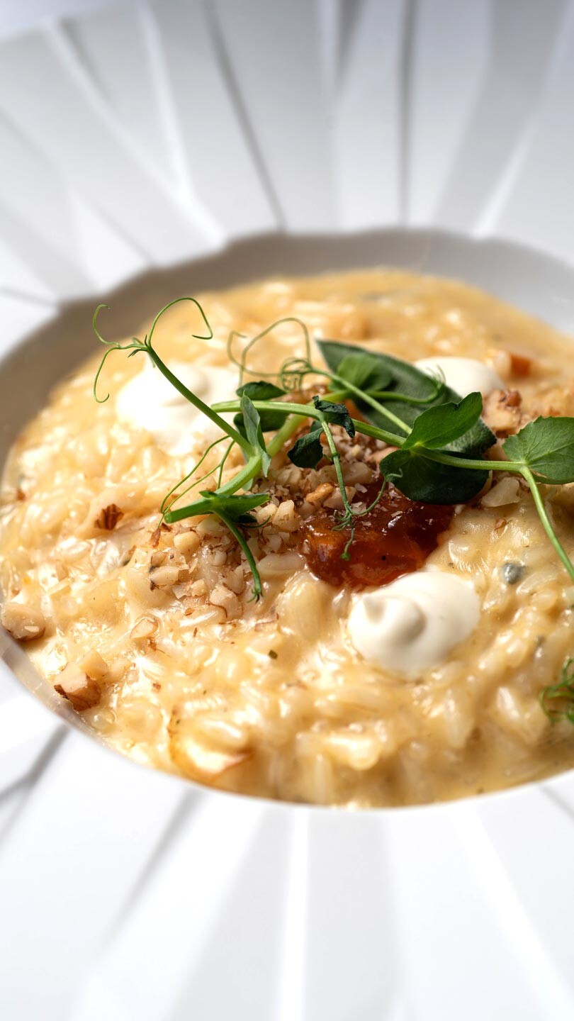 Pear And Walnuts Risotto